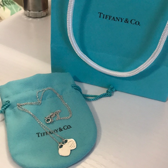Tiffany & Co. Jewelry - Tiffany & Co Mini Double Heart Tag Pendant
